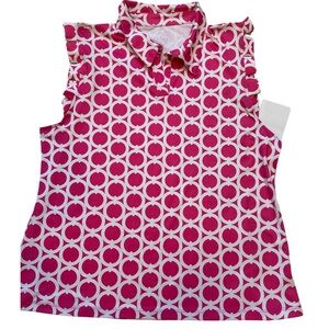 Chic Pink Patterned Women's Blouse